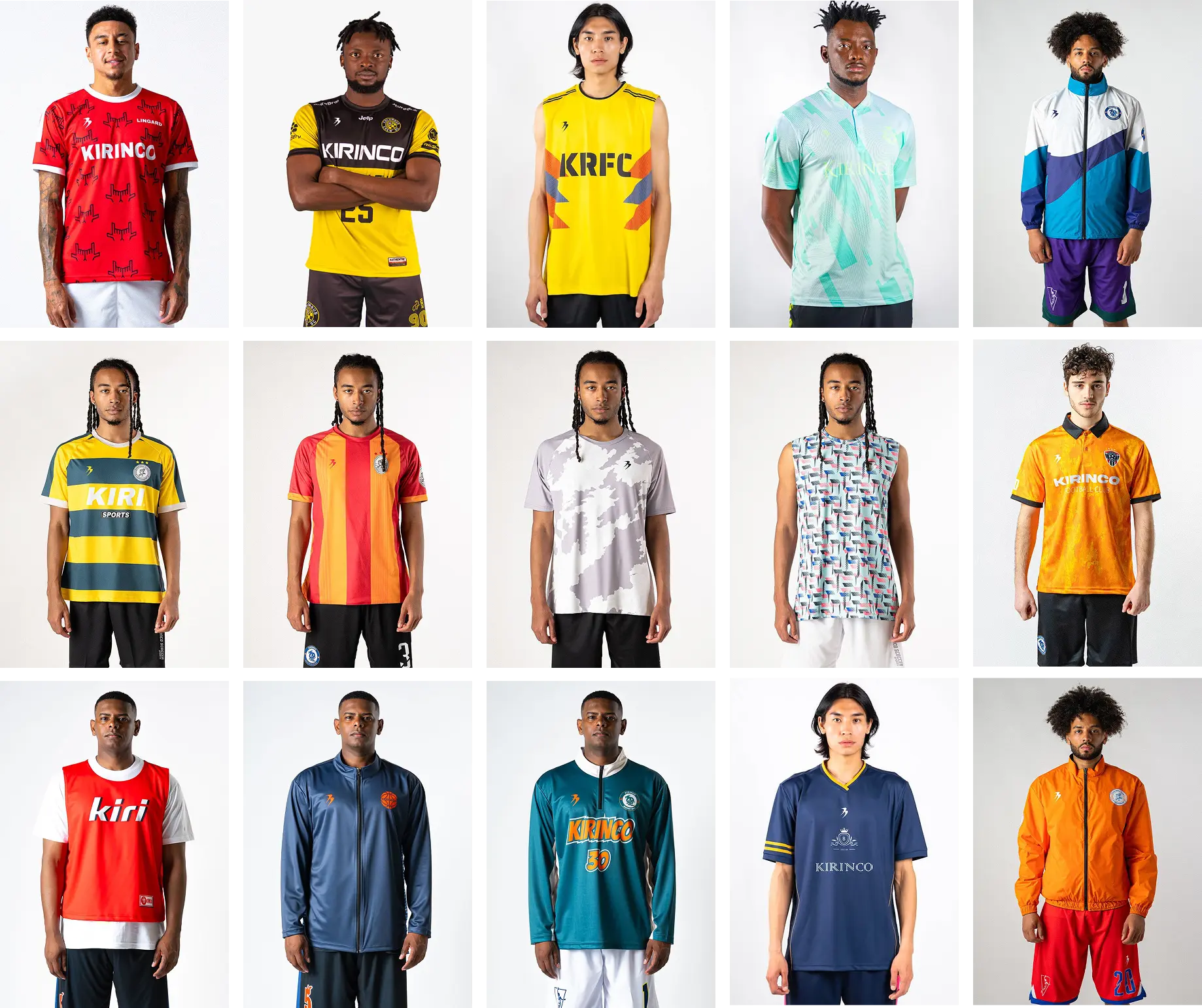 팀 스포츠에 필요한 다양한 유니폼